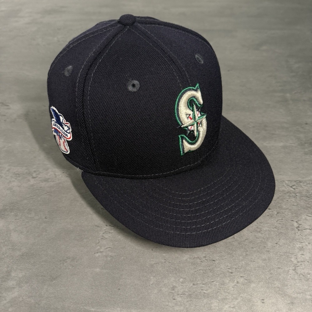 Seattle Mariners Hat New Era 59FIFTY Cap 7 100% Wool American League Patch MLB